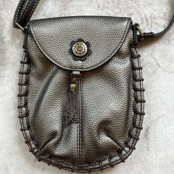 CHALA boho Brass Tassel Crossbody Vegan Bag - Picture 1 of 9
